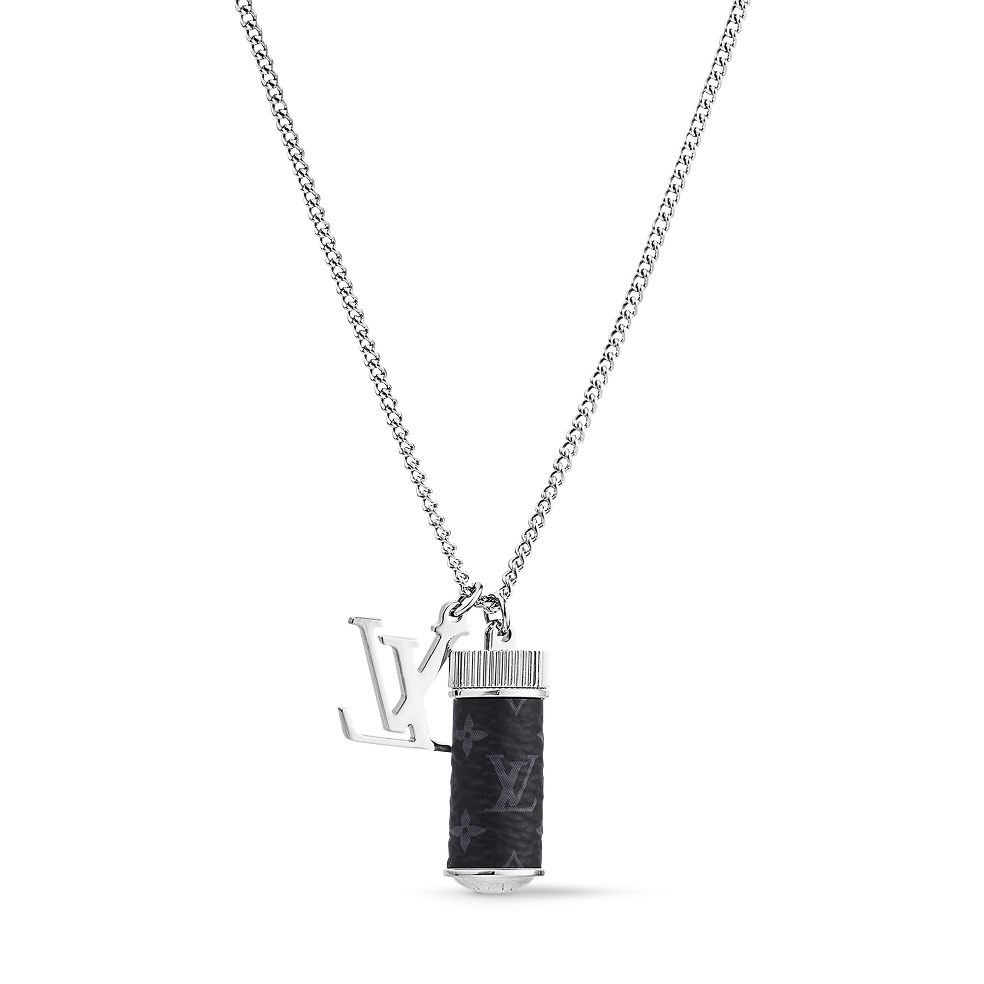 アクセサリー LOUIS VUITTON Monogram Charms Necklace Louis Vuitton Monogram Charms Necklace Silver in Zamac/Palladium